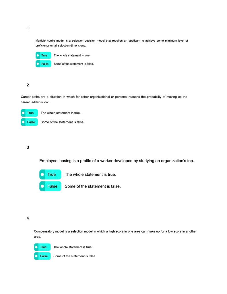 1 Multiple hurdle model is a selection decision