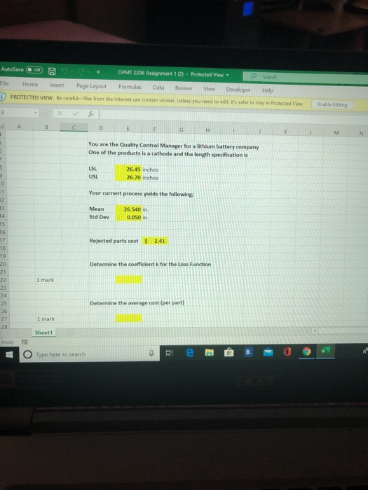 e Search Autore 9 . OPMT 2206 Assignment