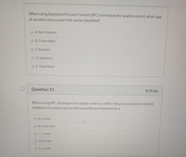 When using Statistical Process Control (SPC)