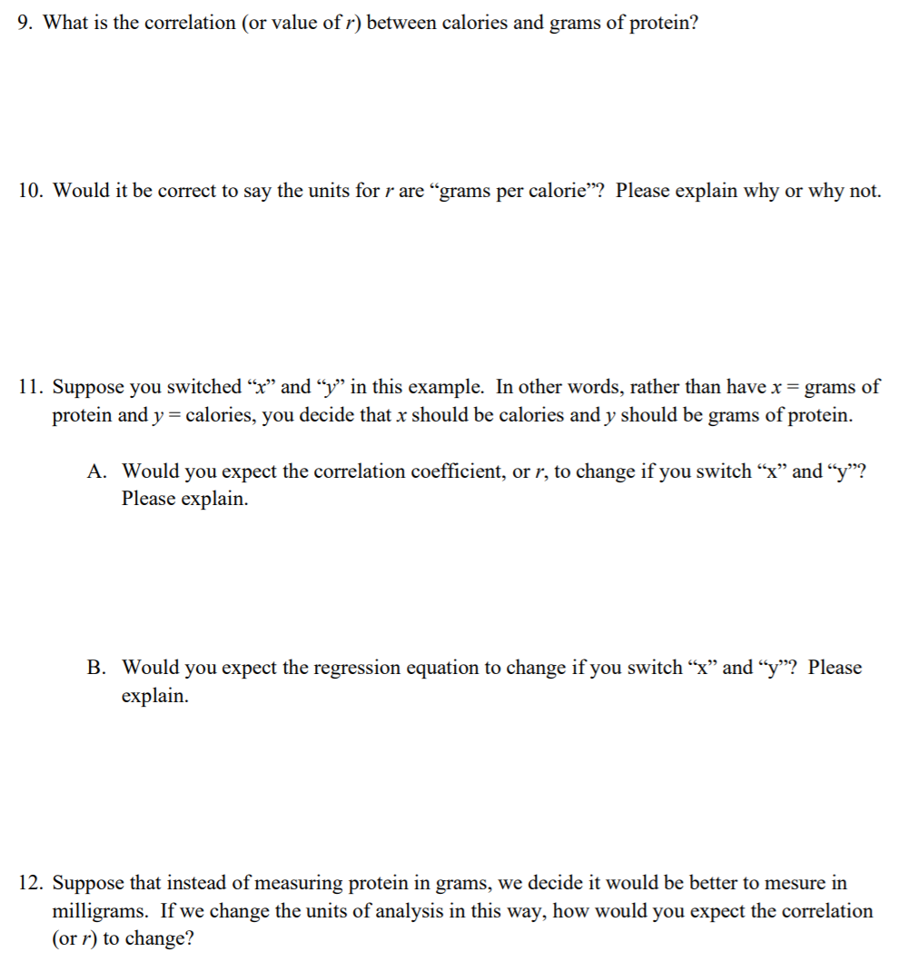 Part 2: More reasoning about scatterplots.