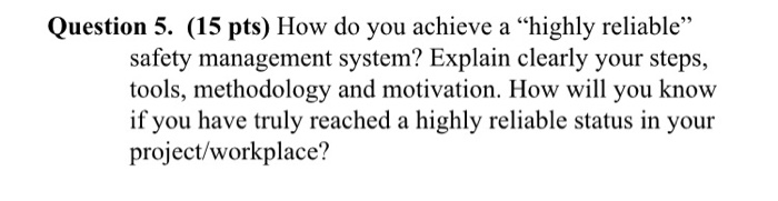 Question 5. (15 pts) How do you achieve a highly
