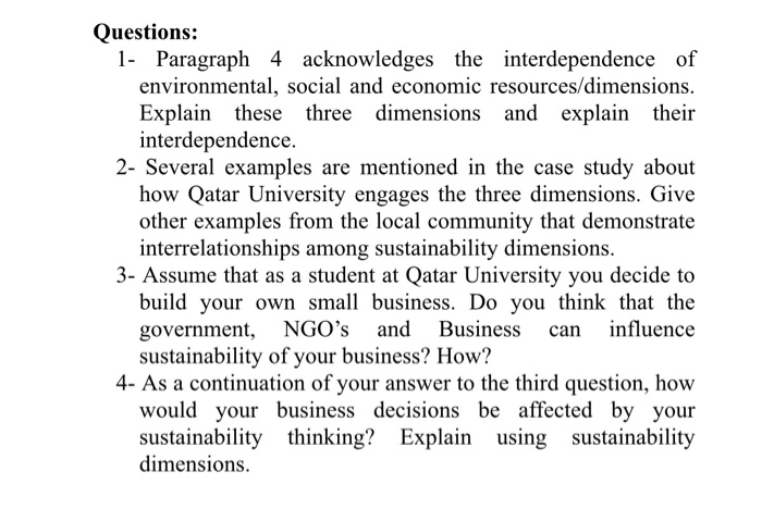 Answer the case study after reading the above