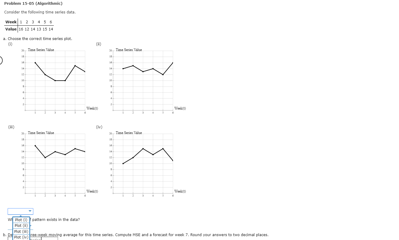 Problem 15-05 (Algorithmic) Consider the