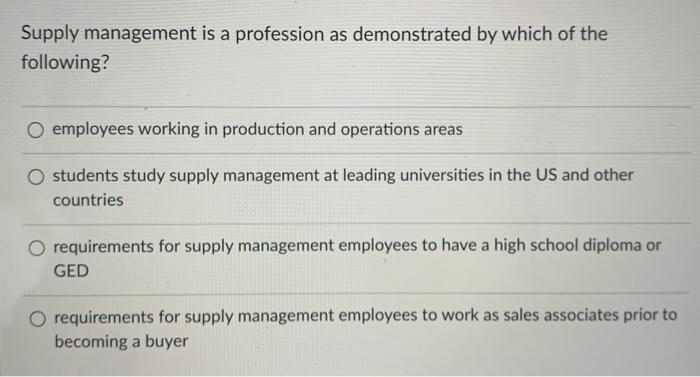 The indirect contribution of supply management