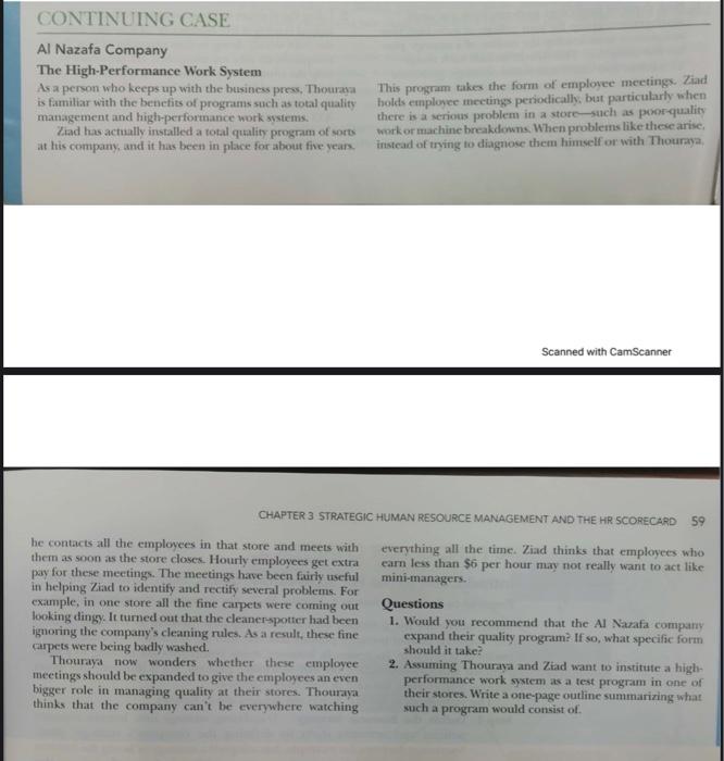 CONTINUING CASE Al Nazafa Company The