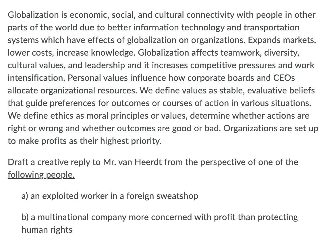 Globalization is economic, social, and cultural