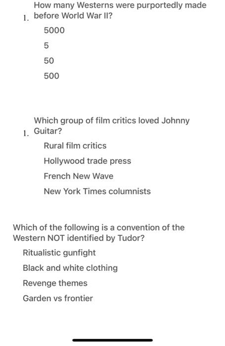 How many Westerns were purportedly made 1. before