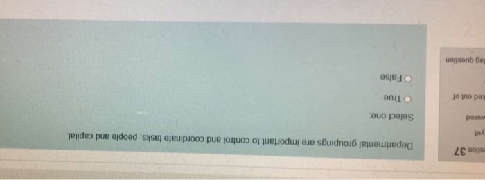 stion 37 yet Departmental groupings are important