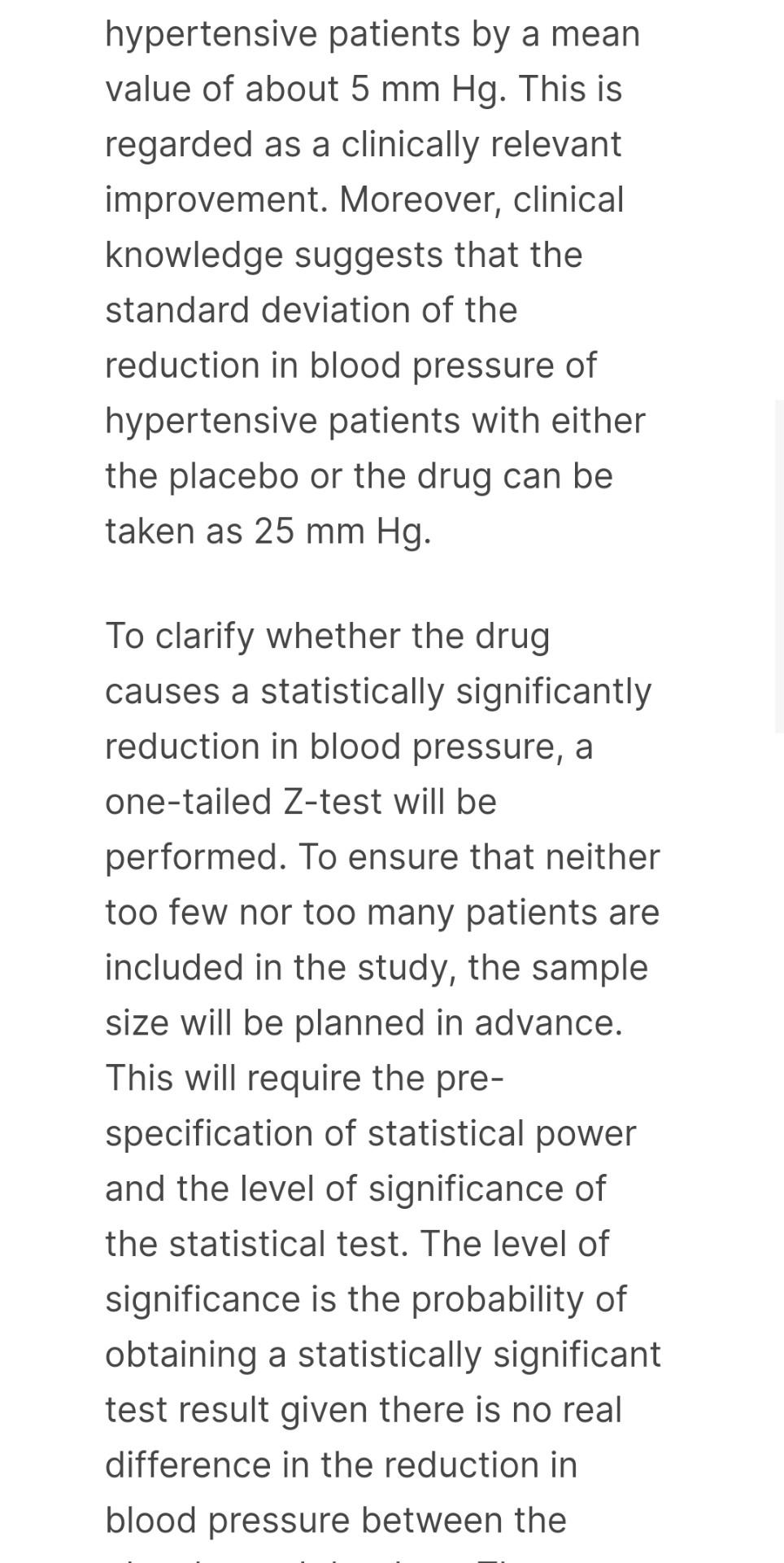 Consider a Phase III clinical trial to test the