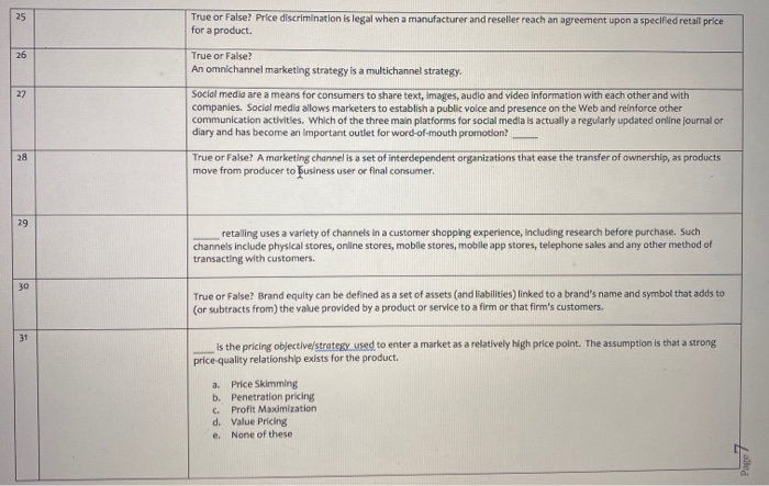 25 True or False? Price discrimination is legal