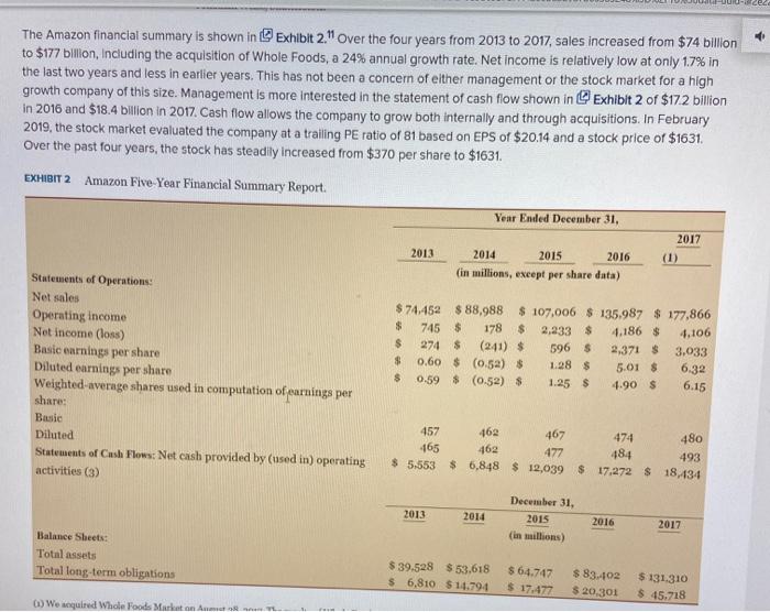 only answer question 3 Case Study Amazon