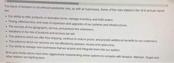 only answer question 3 Case Study Amazon