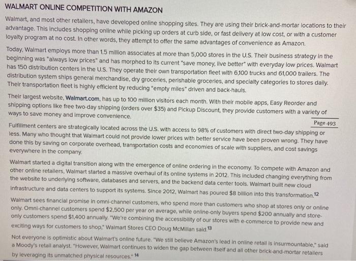 only answer question 3 Case Study Amazon