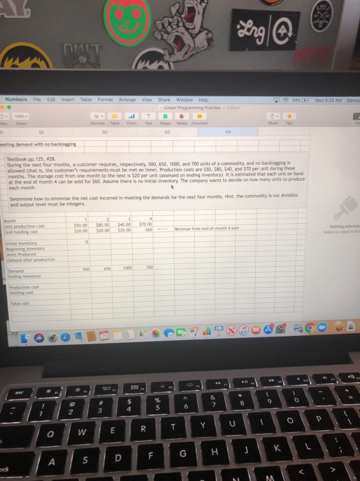 Numbers to a woont Table Format Arrange View