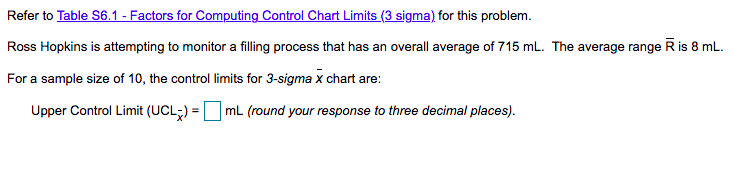 Sample Size, n Mean Factor, A2 Upper Range, D4