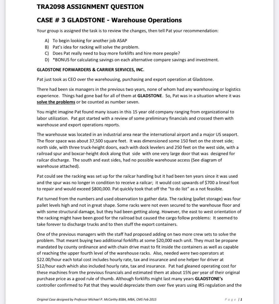 Dear Expert, need a solution for this case study: