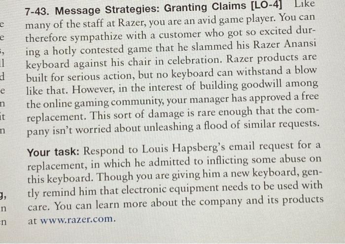 e e 1 d at n 7-43. Message Strategies: Granting