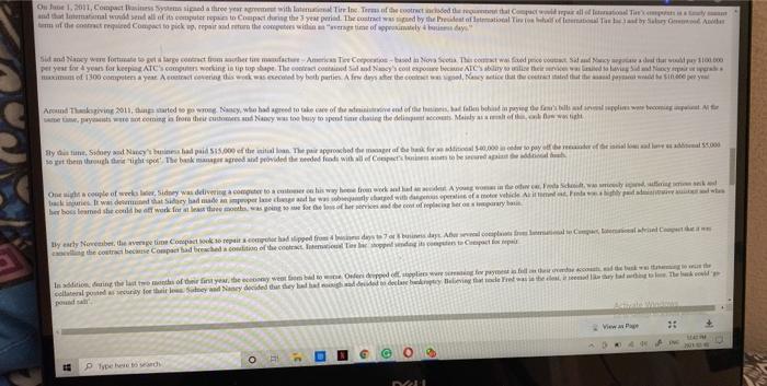 THE CASE Sidney Greenwood and Nancy Fitzgerald