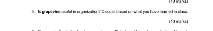 (10 marks) 5. Is grapevine useful in