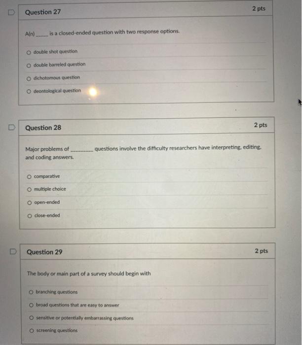 please help me fast!! 2 pts Question 27 Ain) is a