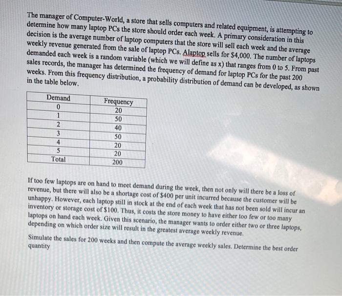 Please solve this question using excel and show