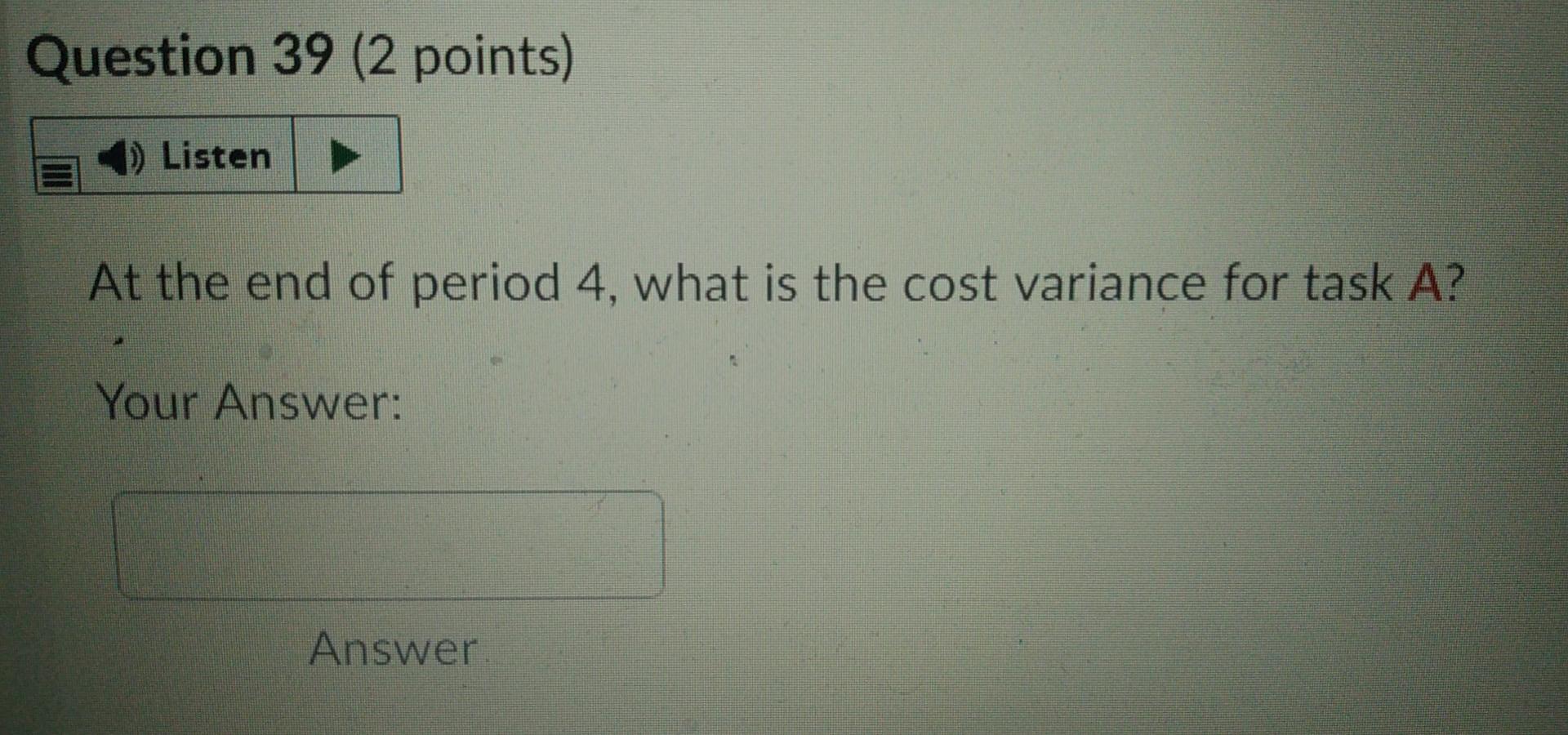 Given the project baseline information given