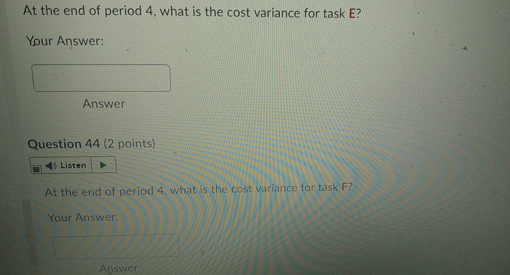 Given the project baseline information given