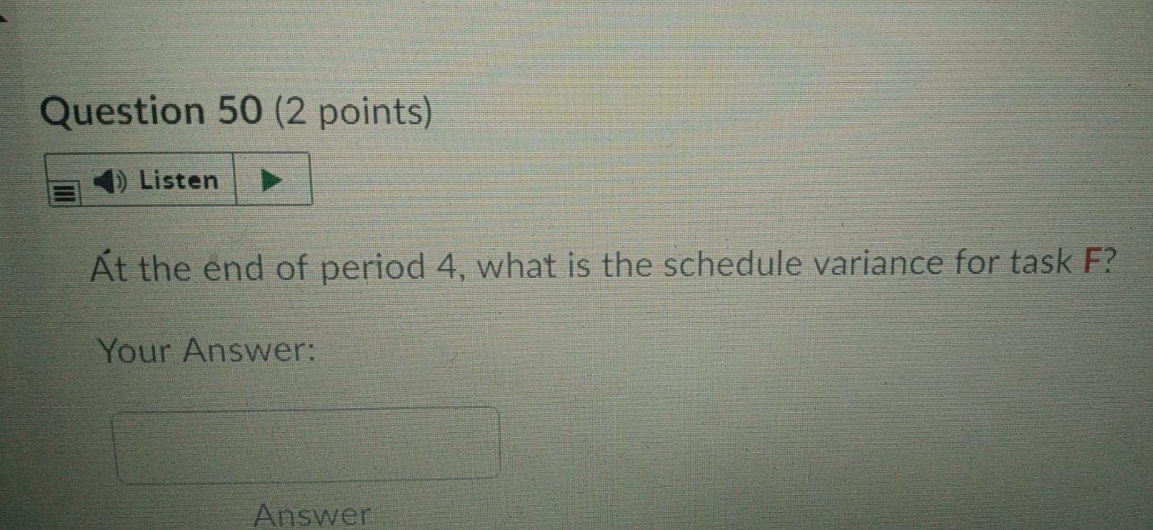 Given the project baseline information given