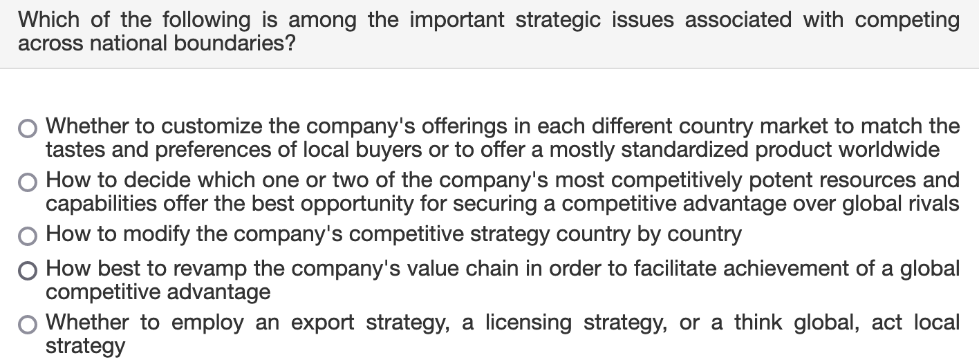 Which of the following is among the important