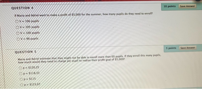 question 4&5 additional info for questions 10