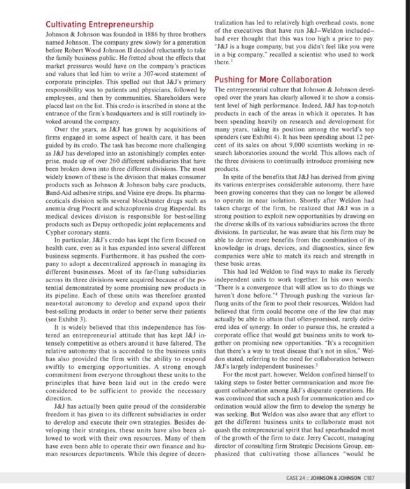 Your case analysis for Johnson & Johnson will be