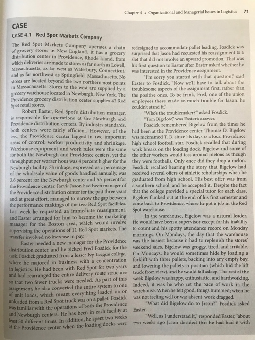 Please help me answer questions 1-8 for this case