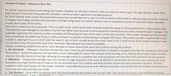 Johnston Products - Reference Ch.6, PAC No matter