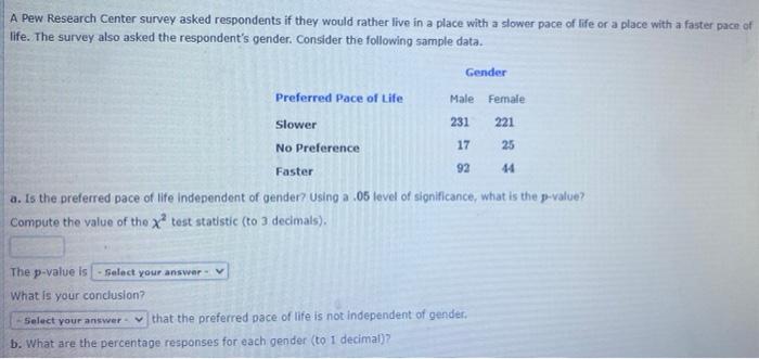A Pew Research Center survey asked respondents if