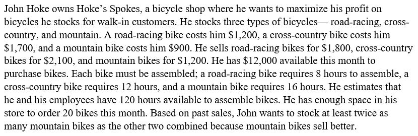 John Hoke owns Hoke's Spokes, a bicycle shop