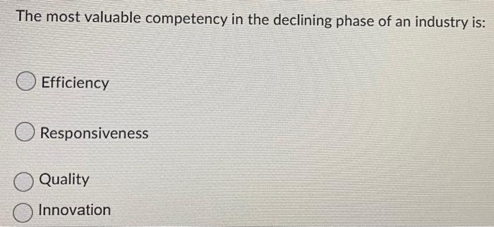The most valuable competency in the declining