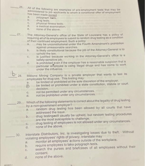 26. All of the following are examples of