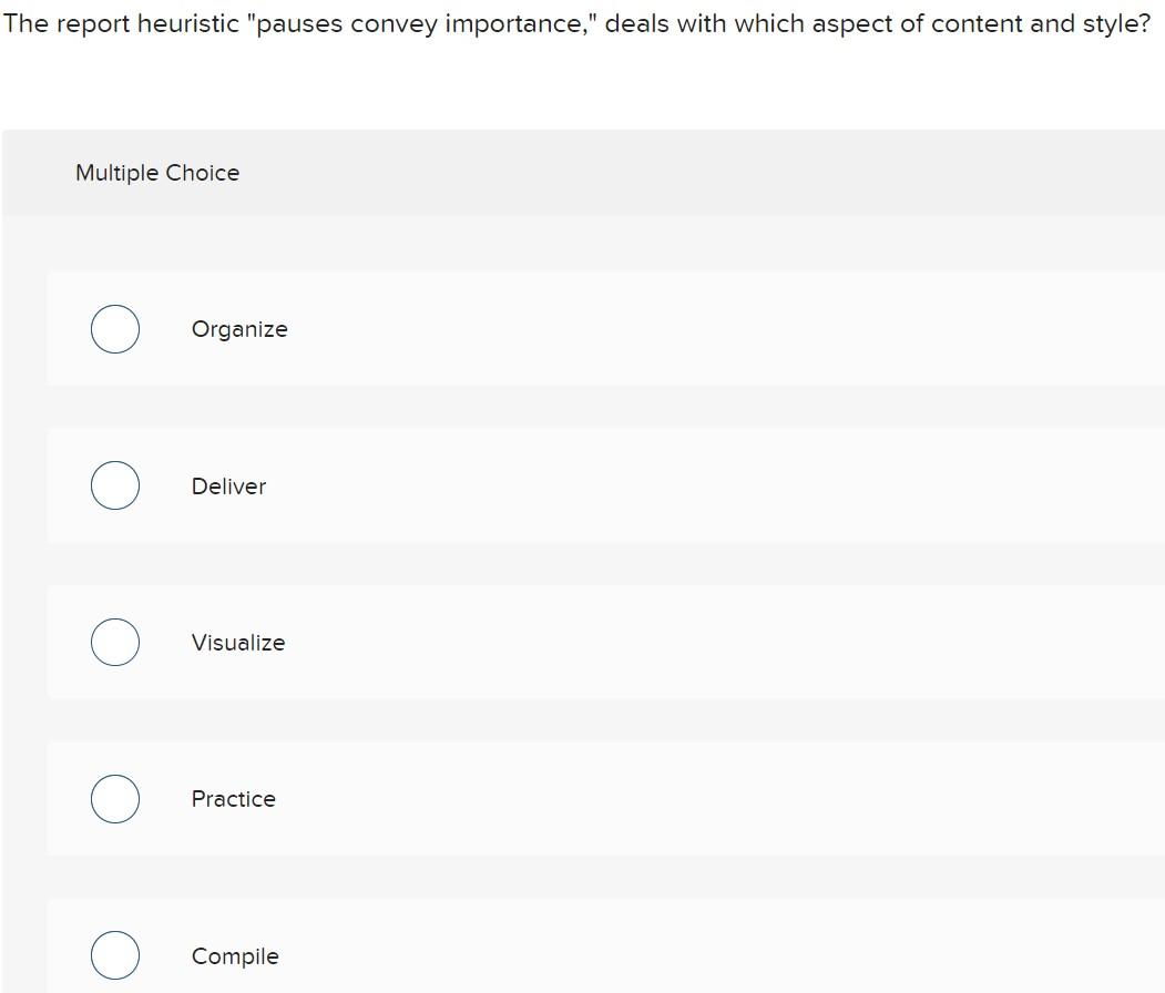 The report heuristic "pauses convey importance,"