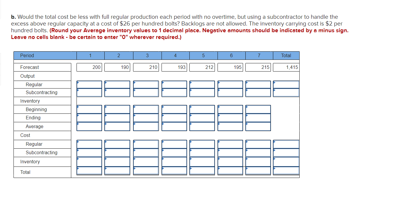 b. Would the total cost be less with full regular