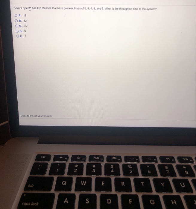 A work system has five stations that have process