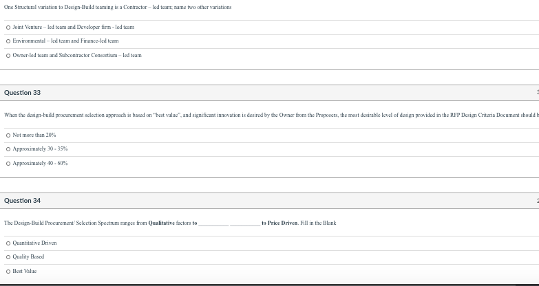 find One Structural variation to Design-Build