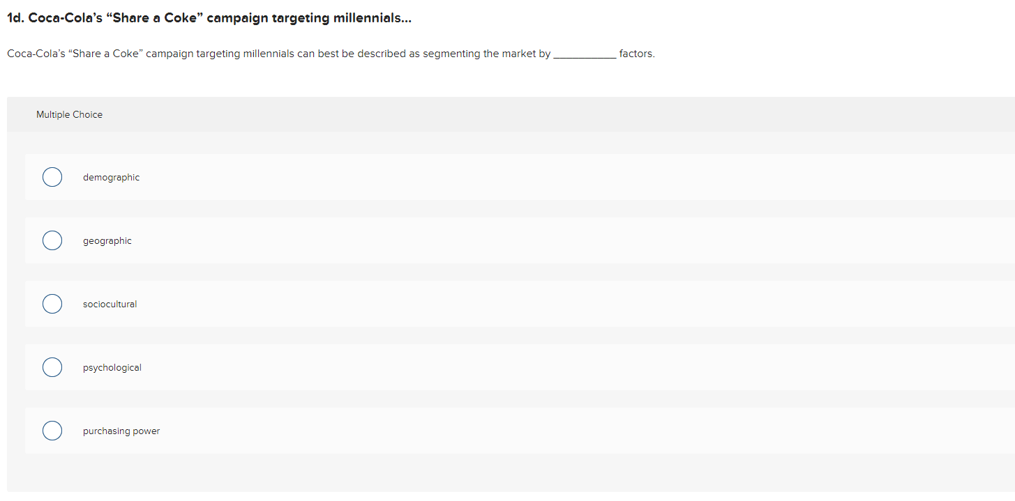 1. Chapter Opening Case: Share a Coke Chapter