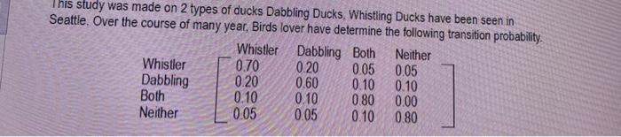 A. Draw the transition diagram B. Calculate the