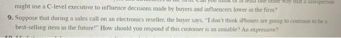 #9 U stone other way that a salesperson might use