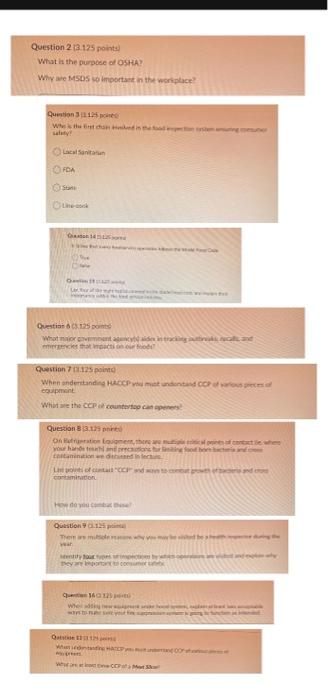 HMT 2201 FOOD SVC EQUIP DES & MAINT Question 2