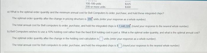 Bell Computers purchases integrated chips at $350