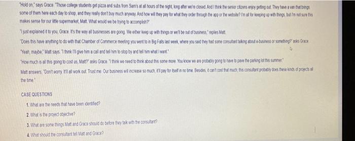 CASE STUDY 2 E-Commerce for a Small Supermarket