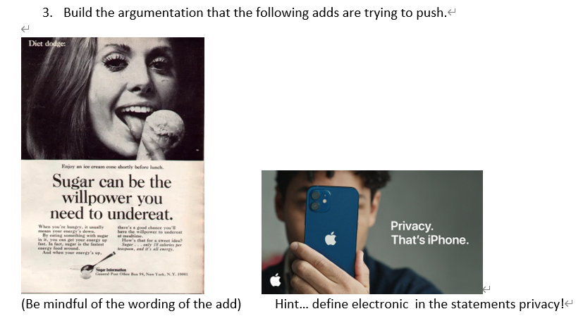 1. Build 4 arguments with at least three premises