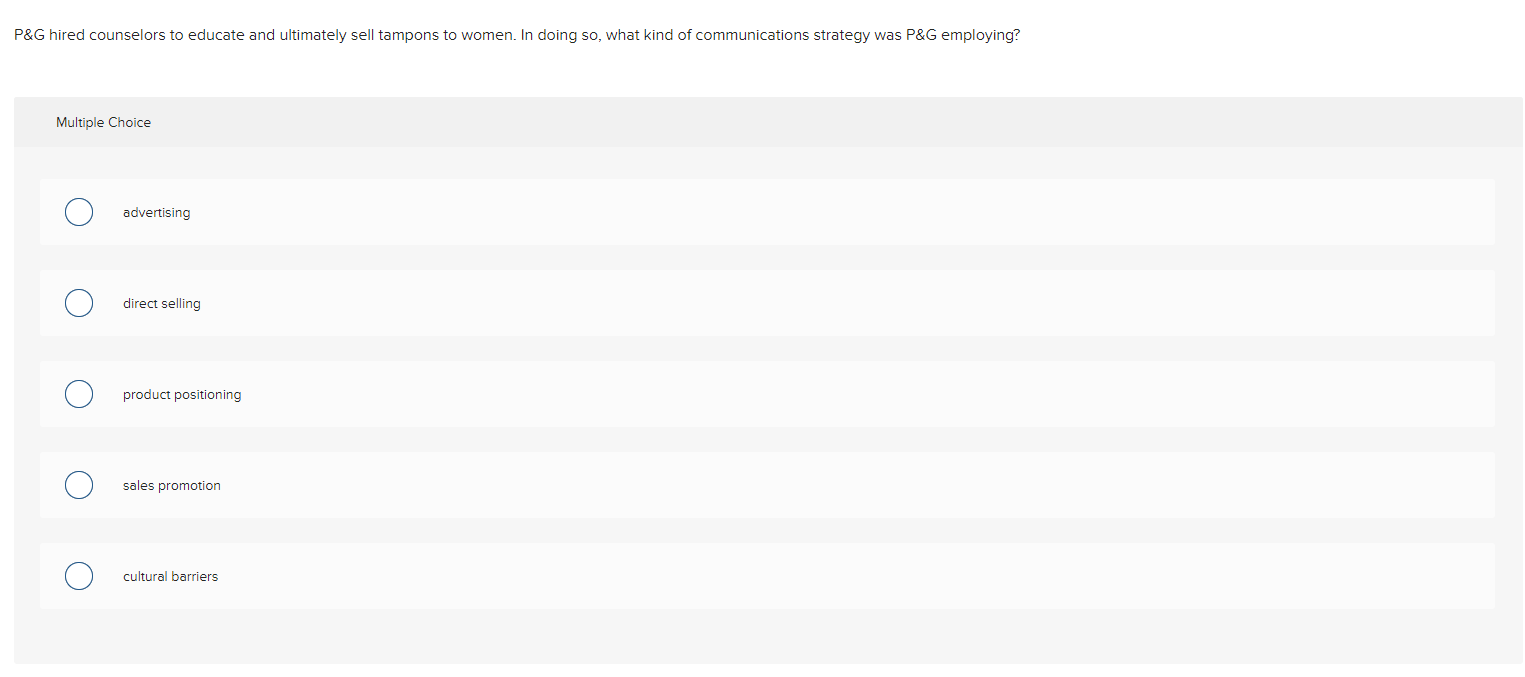 Marketing programs are based on standardized