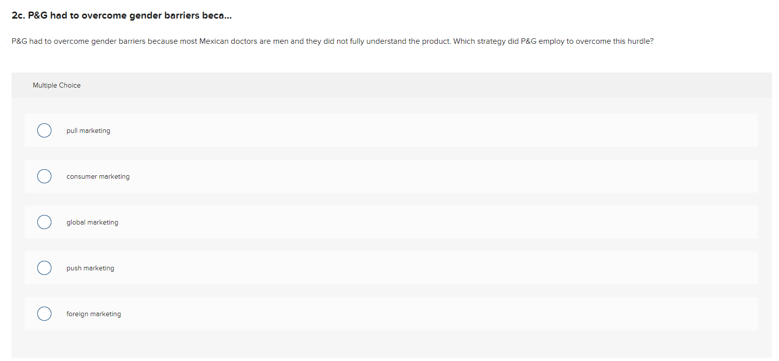 Marketing programs are based on standardized